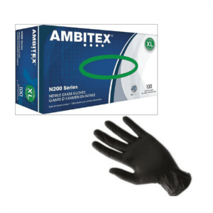 Ambitex N200BLK Nitrile Gloves XL