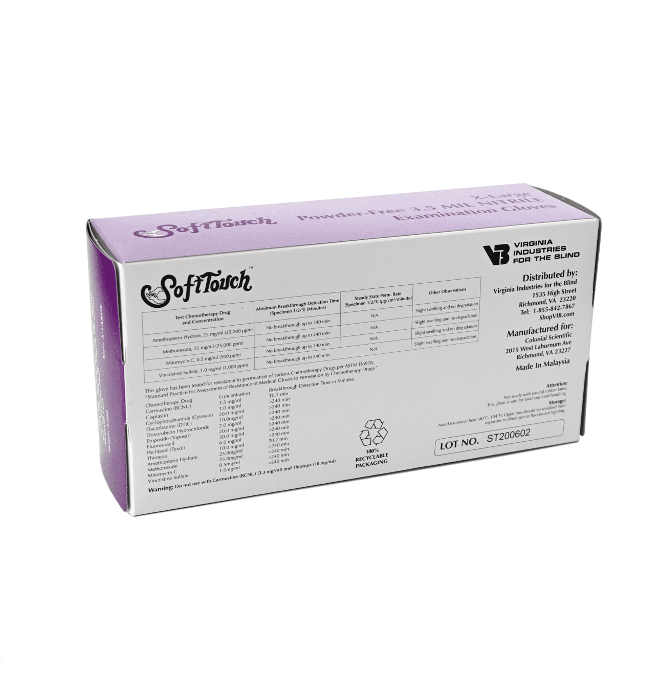 SoftTouch 3.5 Mil Nitrile Gloves XL - Image 3