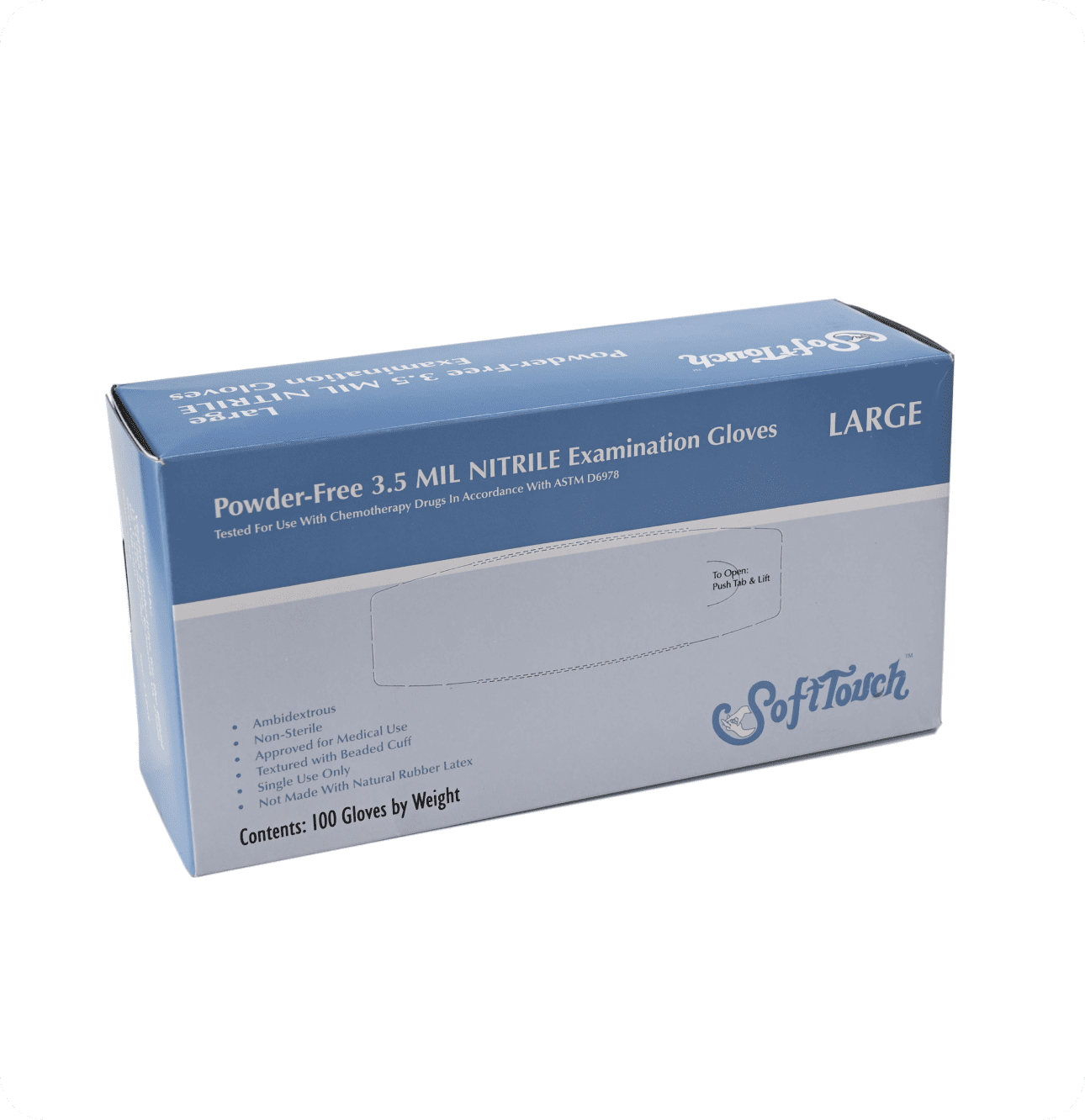 SoftTouch 3.5 Mil Nitrile Gloves L