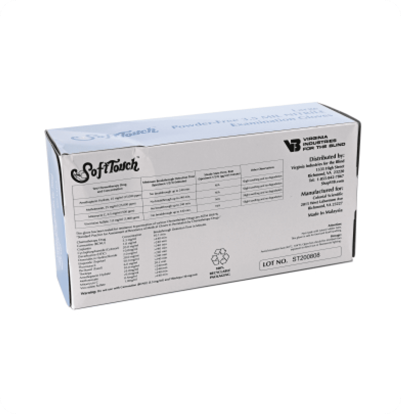 SoftTouch 3.5 Mil Nitrile Gloves L - Image 3